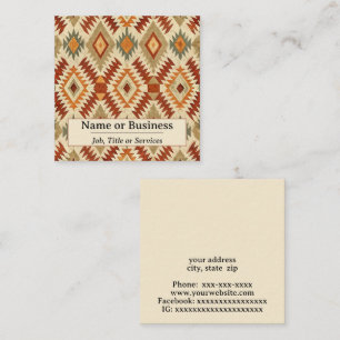 Aztec-patroon Vierkante Visitekaartje