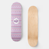 Aztec Pattern aangepaste monogram skateboards (Voorkant)