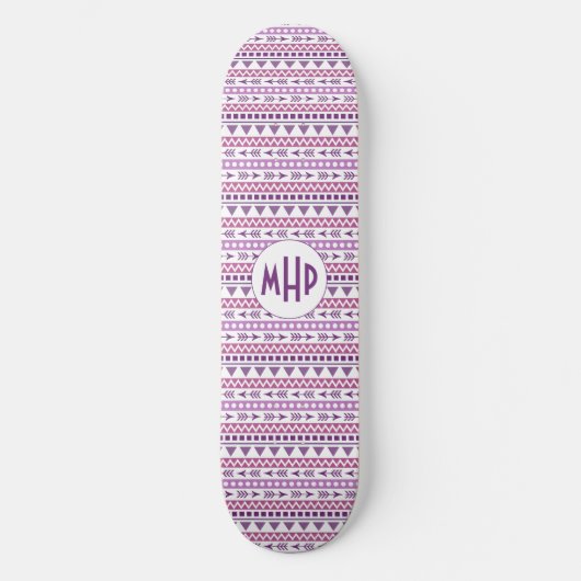 Aztec Pattern aangepaste monogram skateboards (Voorkant)