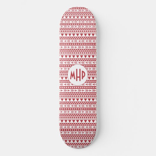 Aztec Pattern aangepaste monogram skateboards (Voorkant)