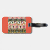 Aztec Pattern Bagagelabel (Achterkant horizontaal)