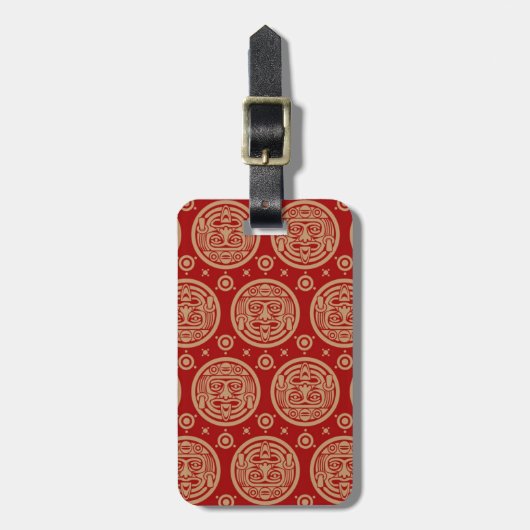 Aztec Pattern Bagagelabel (Voorkant verticaal)