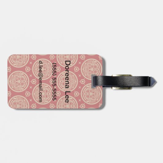 Aztec Pattern Bagagelabel (Achterkant horizontaal)