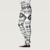 Aztec Pattern Black and White Leggings (Links)