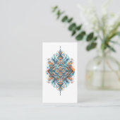 Aztec Pattern Boho Boutique Salon Visitekaartje (Staand voorkant)