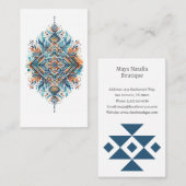 Aztec Pattern Boho Boutique Salon Visitekaartje (Voorkant / Achterkant)