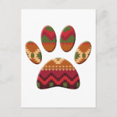 Aztec Pattern Dog Paw Briefkaart (Voorkant)
