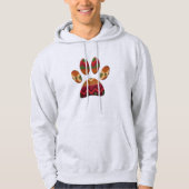 Aztec Pattern Dog Paw Print Hoodie (Voorkant)