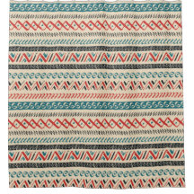 Aztec Pattern douchergordijn