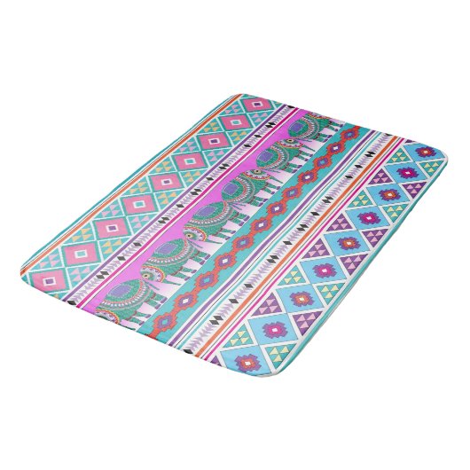 Aztec Pattern en Elephants Badmat (Gekanteld)