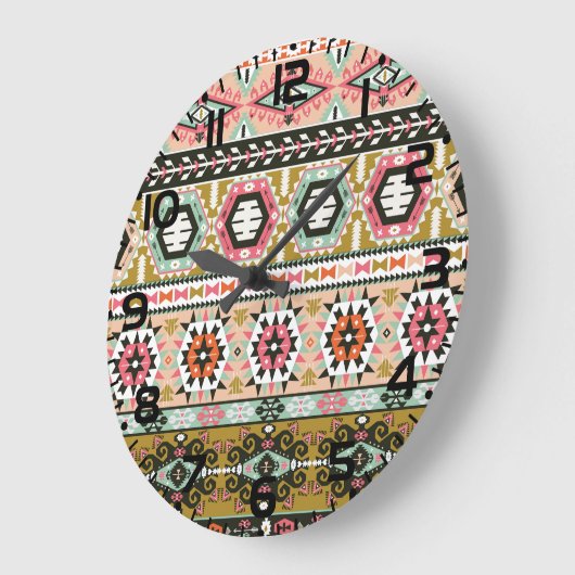 Aztec Pattern Grote Klok (Hoek)