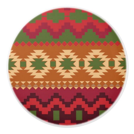 Aztec Pattern Keramische Knop (Voorkant)
