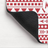 Aztec Pattern monogram mousepad Muismat (Hoek)