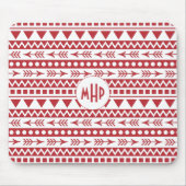 Aztec Pattern monogram mousepad Muismat (Voorkant)