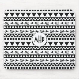 Aztec Pattern monogram mousepad Muismat