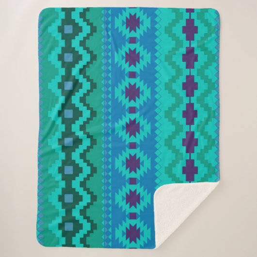 Aztec Pattern Sherpa Deken (Voorkant)