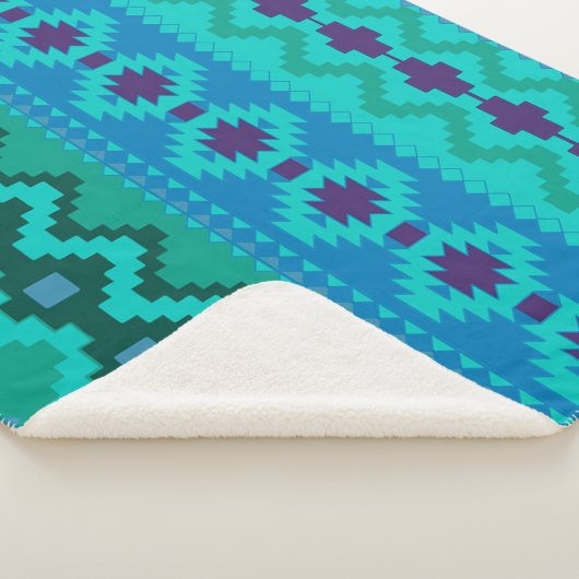 Aztec Pattern Sherpa Deken (3/4)