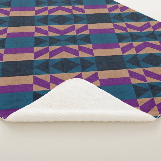 Aztec Pattern Sherpa Deken (3/4)