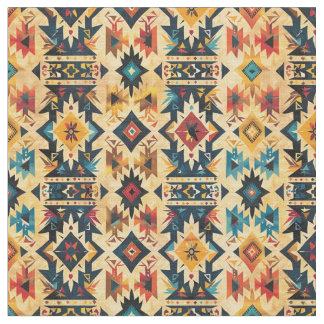 Aztec Pattern-Vibrant Tribal Geometric Stof