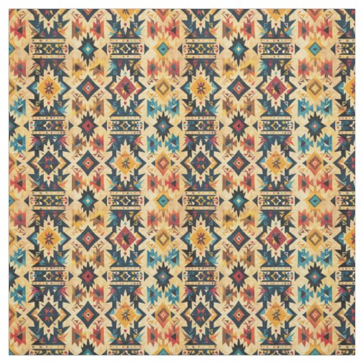 Aztec Pattern-Vibrant Tribal Geometric Stof (Swatch)