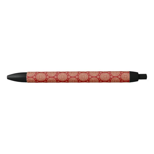 Aztec Pattern Zwarte Inkt Pen (Voorkant)