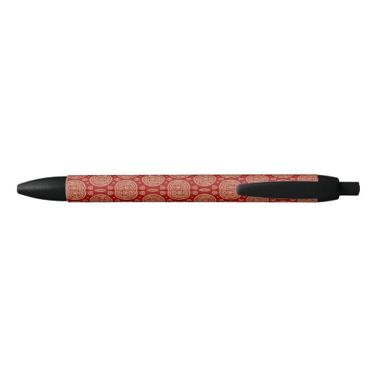 Aztec Pattern Zwarte Inkt Pen (Achterkant)