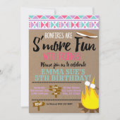 Aztec Pink Blauwgroen S'more leuker met vrienden v Kaart (Voorkant)