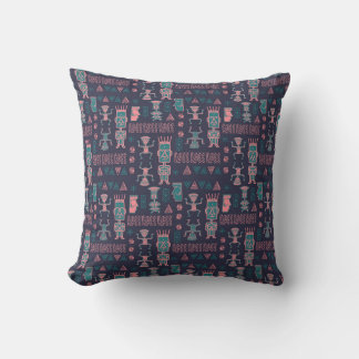 Aztec Pink en Aqua Indische Man Kussen