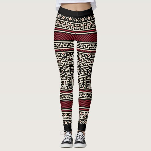 Aztec Print Leggings voor vrouwen (Voorkant)