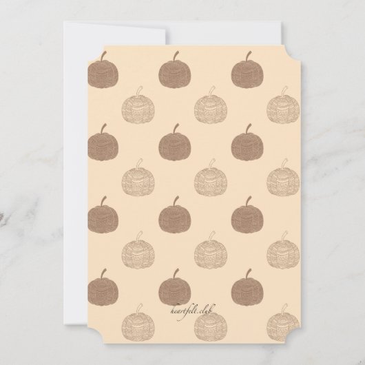 Aztec Pumpkin Uitnodiging (Achterkant)