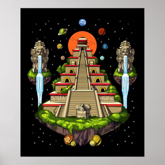 Aztec Pyramid Island Poster (Voorkant)