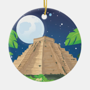 Aztec Pyramid Keramisch Ornament