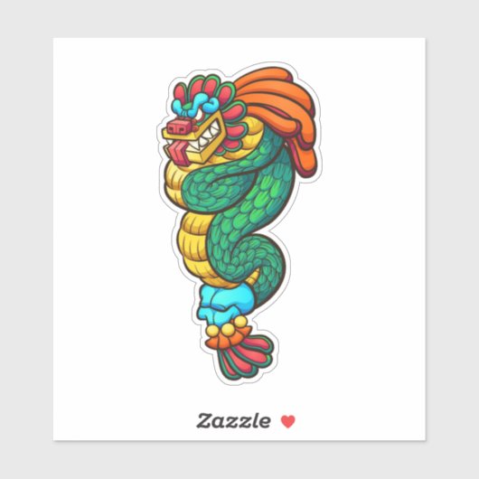 Aztec Quetzalcoatl Sticker (Vel)