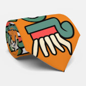 Aztec Rain Glyph Quiahuitl Stropdas (Opgerold)