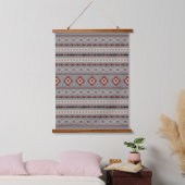 Aztec Roest Cream Bruin Grijs Gemengde Motieven Pa Hangend Wandkleed (Slaapkamer)