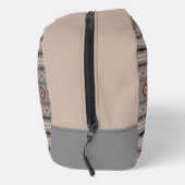 Aztec Roest Cream Bruin Grijs Gemengde Motieven Pa Toilettasje (Rechts)