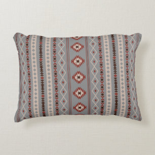 Aztec Roest Cream Bruin Grijs Gemengde Motieven V  Accent Kussen