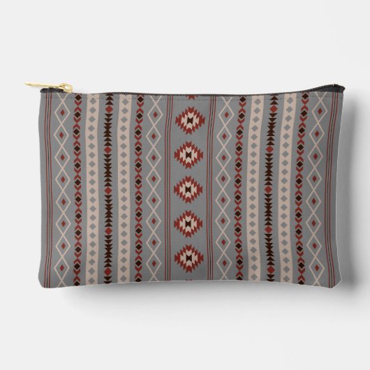 Aztec Roest Cream Bruin Grijs Gemengde Motieven V  Etui (Voorkant)