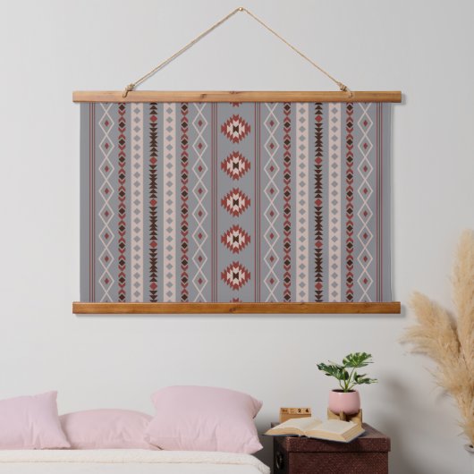 Aztec Roest Cream Bruin Grijs Gemengde Motieven V  Hangend Wandkleed (Slaapkamer)