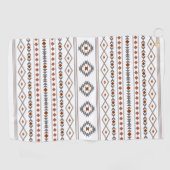Aztec rood grijs wit gemengd motieven patroon golfhanddoek (Horizontaal)
