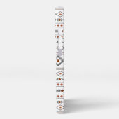 Aztec rood grijs wit gemengd motieven patroon iPhone hoesje (Linkerkant)