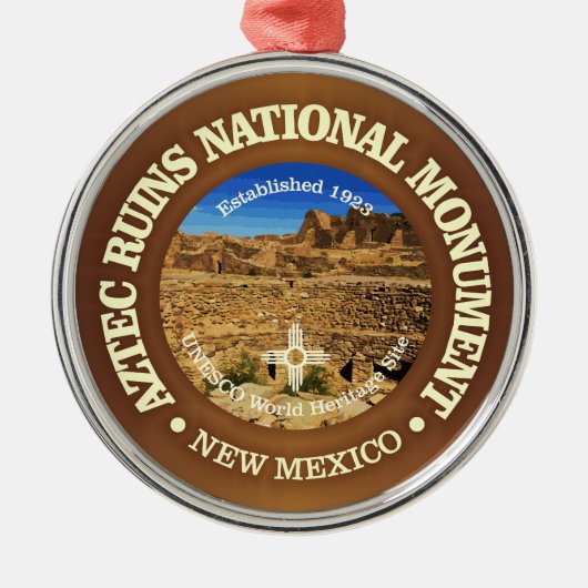 Aztec Ruins (NM) Metalen Ornament (Voorkant)