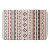 Aztec Rusts Blauwgroen Cream Mixed Motifs Pattern Badmat (Voorkant)