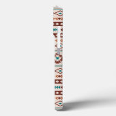 Aztec Rusts Blauwgroen Cream Mixed Motifs Pattern Case-Mate iPhone Case (Achterkant / Links)
