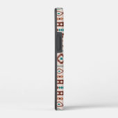 Aztec Rusts Blauwgroen Cream Mixed Motifs Pattern Case-Mate iPhone Case (Achterkant / Rechts)