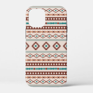 Aztec Rusts Blauwgroen Cream Mixed Motifs Pattern Case-Mate iPhone Case