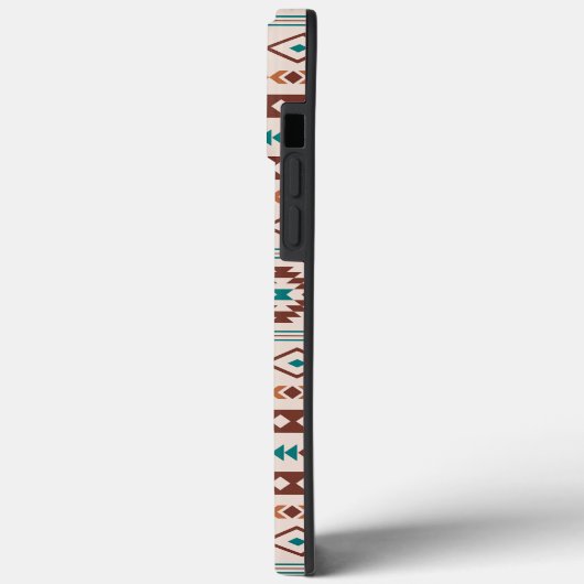 Aztec Rusts Blauwgroen Cream Mixed Motifs Pattern Case-Mate iPhone Case (Achterkant / Links)
