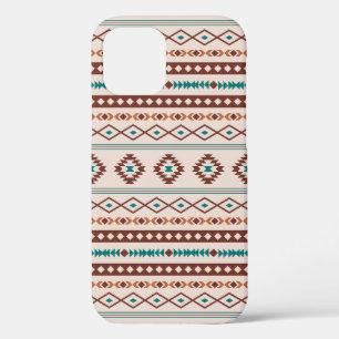 Aztec Rusts Blauwgroen Cream Mixed Motifs Pattern Case-Mate iPhone Case