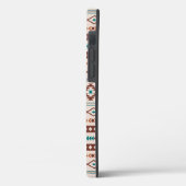 Aztec Rusts Blauwgroen Cream Mixed Motifs Pattern Case-Mate iPhone Case (Achterkant / Links)