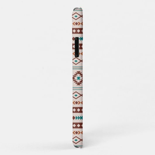 Aztec Rusts Blauwgroen Cream Mixed Motifs Pattern Case-Mate iPhone Case (Achterkant/rechts)